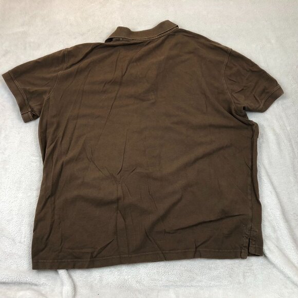 Eddie Bauer Mens Polo Shirt Size XXL Short Sleeve Casual Pullover Brown Classic - Picture 11 of 11